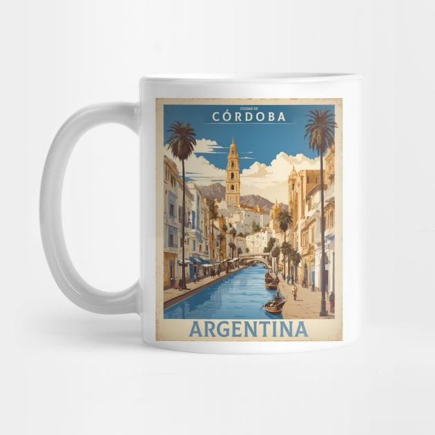 Ciudad de Cordoba Argentina Vintage Tourism Poster by TravelersGems